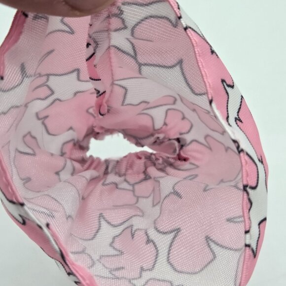 Barbie Doll Dress High Neck With Necklace Bubble Gum Pink & White Floral Pattern - Picture 5 of 6